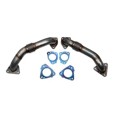Wehrli Custom Fabrication - 2017-2026 L5P Duramax 2" Stainless Up Pipe Kit for OEM or WCFab Manifolds w/ Gaskets