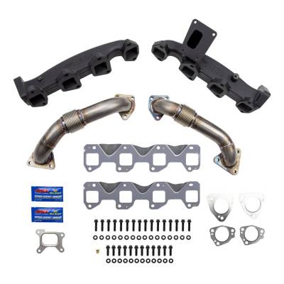 Wehrli Custom Fabrication - 2017-2026 L5P Duramax Billet Exhaust Manifold & 2" Stainless Up Pipe Kit
