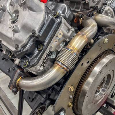 Wehrli Custom Fabrication - 2001-2004 LB7 Duramax 2" Stainless Twin Turbo Up Pipe Kit for OEM or WCFab Manifolds w/ Gaskets - Image 5