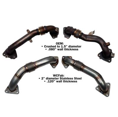 Wehrli Custom Fabrication - 2017-2025 L5P Duramax 2" Stainless Up Pipe Kit for OEM or WCFab Manifolds w/ Gaskets - Image 3