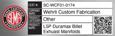 Wehrli Custom Fabrication - 2017-2025 L5P Duramax Billet Exhaust Manifolds - Image 10